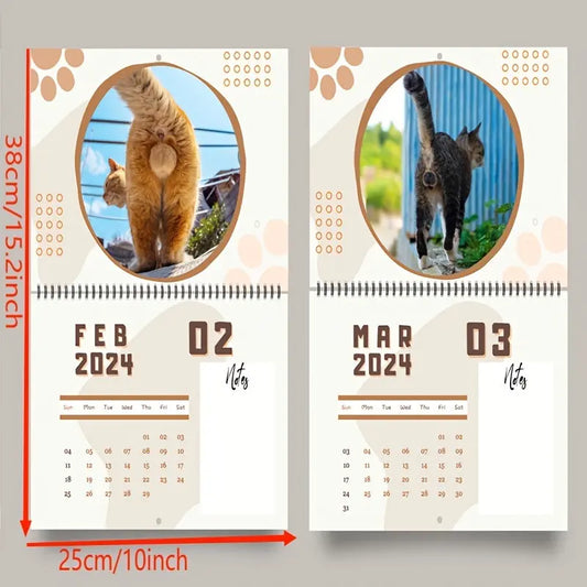 Cat Balls Calendar 2024 - Fun and Whimsical Cat Butthole Calendar GoodsDesire