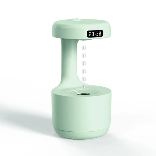 Anti-Gravity Water Drop Humidifier with Clock LED